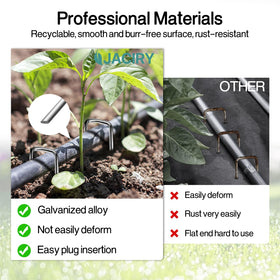 Jaciry yard stakes 5in in soil: easy insertion with sharp ends.