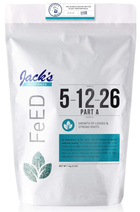 Hydroponic feed setup using Jack's Classic nutrient solution in action.