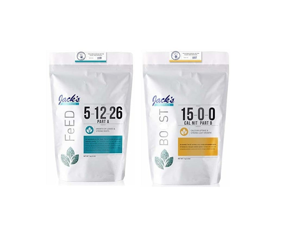 Jack's Classic Part A 2-2 lb bag supports vegetative feeding with soluble micronutrients.