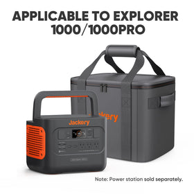 Jackery carrying case bag for Explorer 1000 ready for outdoor transport.