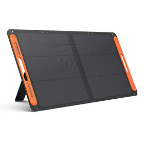 Jackery SolarSaga 100W bifacial panel folded for compact travel use