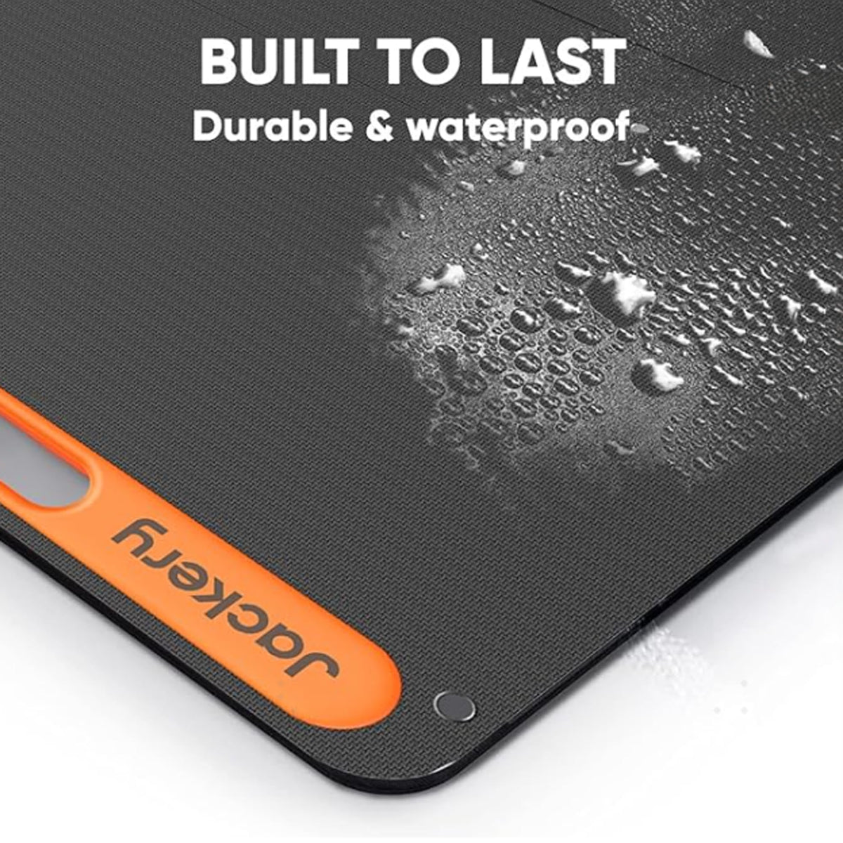 Jackery SolarSaga 200W panel showing USB-C/USB-A ports enabling versatile charging.