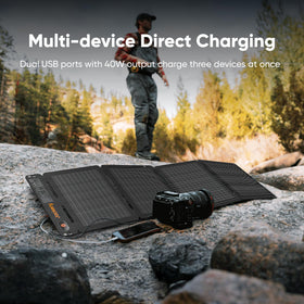Jackery SolarSaga 40W Air IP68 waterproof design withstands rain and dust during adventures