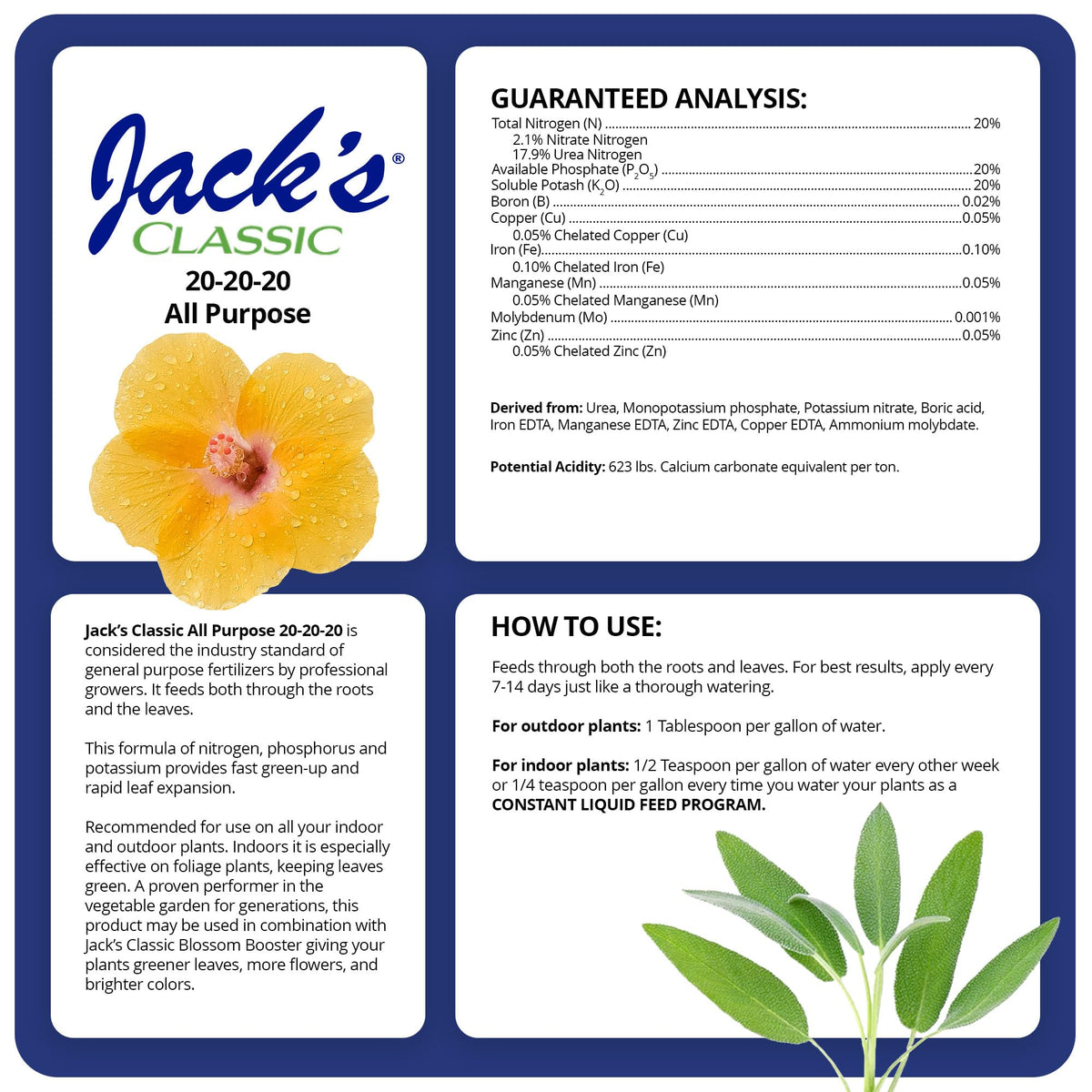 Jack's Classic foliar spray on foliage for lush green leaves