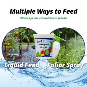 Jack's Classic in outdoor vegetable garden for green-up