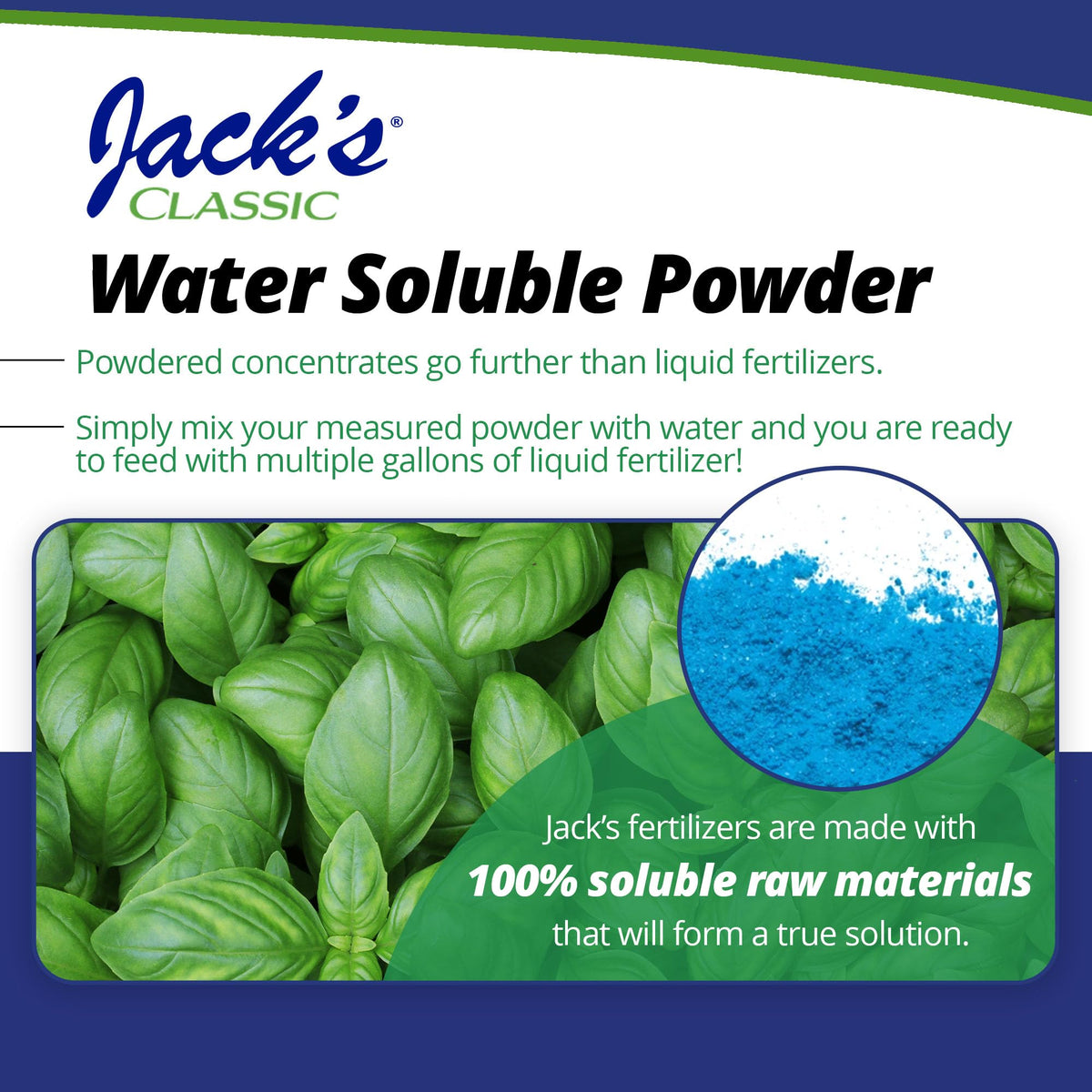 Jack's Classic powder being dissolved for root feeding