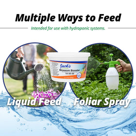 Jack's Classic Blossom Booster helps enhance color and bloom potential in flowering plants