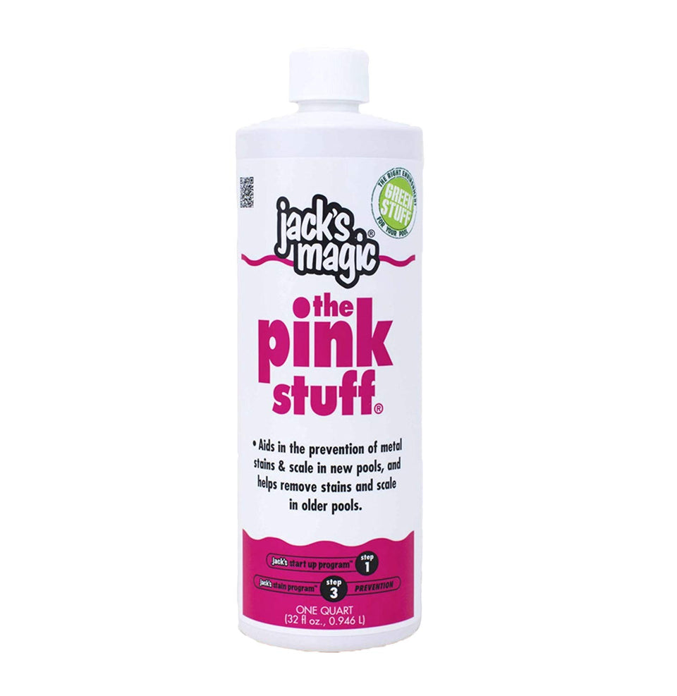 Jack's Magic Pink Stuff Metal Solution pink liquid prevents stains and scale buildup