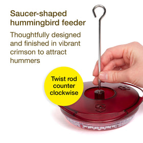 Jacobi Jayne Wide Mouth Saucer; easy refills and minimal spills.