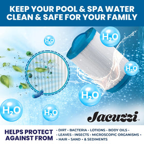 Jacuzzi 6473-157J slide-in design for easy hot tub filter installation.