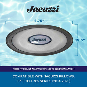 Push-in installation for a tool-free spa pillow upgrade