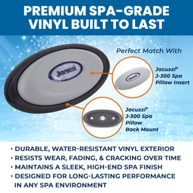 Premium vinyl spa pillow resists wear and fading in hot tubs