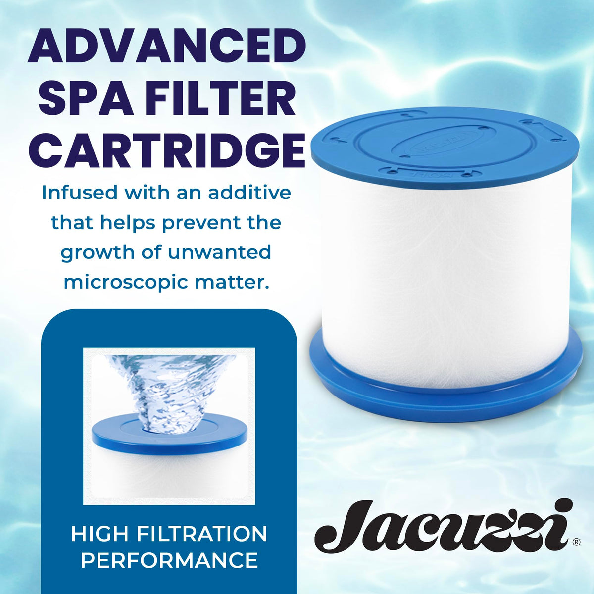 Jacuzzi ProClarity close-up of ultra-fine filtration media improving water clarity