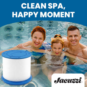 Jacuzzi ProClarity filter in use producing balanced spa water quality