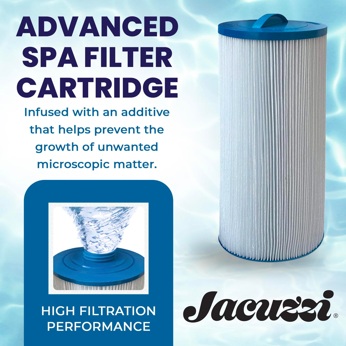 Jacuzzi ProClear twist-off-cap enables quick, tool-free maintenance