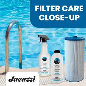 Jacuzzi spa water appears crystal clear after ProClear filtration
