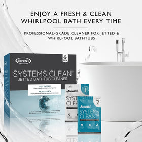 Jacuzzi Systems Cleaner jet tub interior — shows jets poised for deep cleaning.