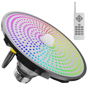 Jadisi LED pool light inground setup with vibrant color illumination.