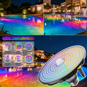Jadisi pool light remote control enables easy, hands-free color changes.