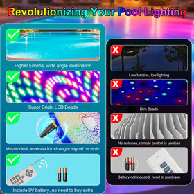 Jadisi lighting system for inground pools enhances safety and aesthetics.