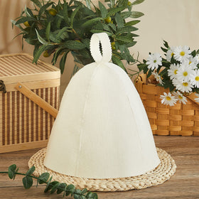 JaGely sauna hat uses breathable insulating material for comfortable spa sessions.