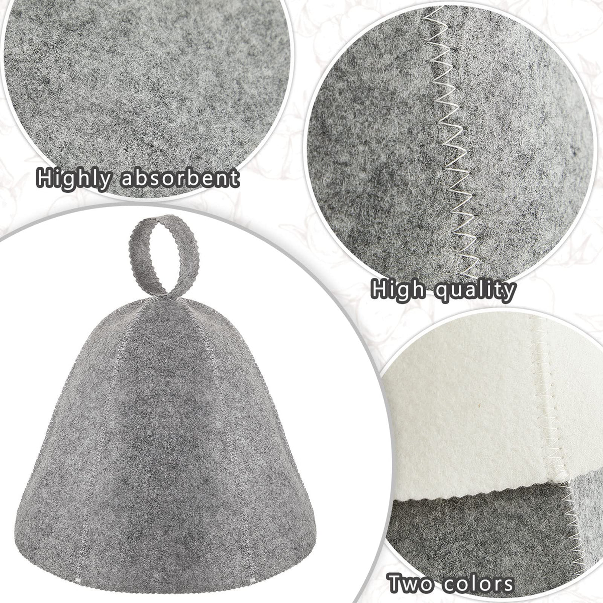JaGely sauna hat two-piece pack emphasizes easy replacement and long-lasting use.