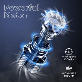JAGROM leaf blower with two batteries enables extended cleaning sessions.