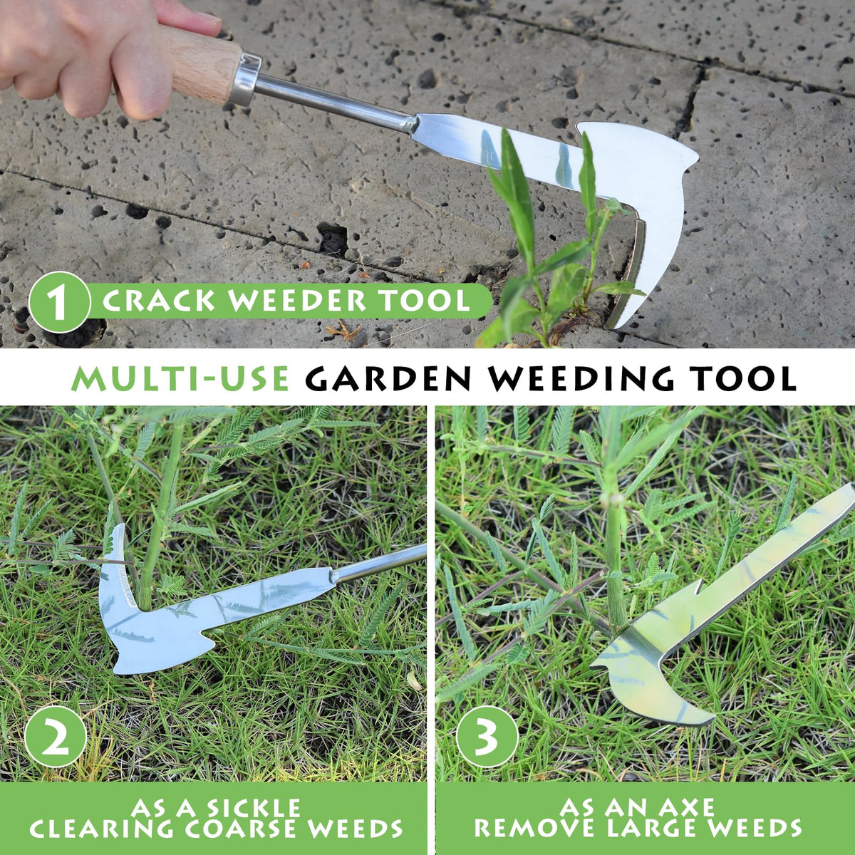 Jahenway Crack Weeder drives out weeds from driveways and patios quickly.