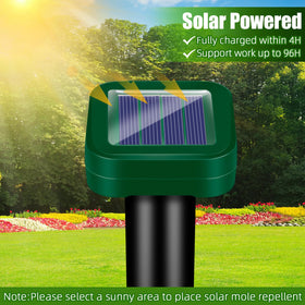 Jahy2Tech 8 spike coverage deterrent system ensuring full yard protection against moles and gophers