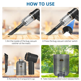 Jahy2Tech bug vacuum catcher charging port for convenient recharge.