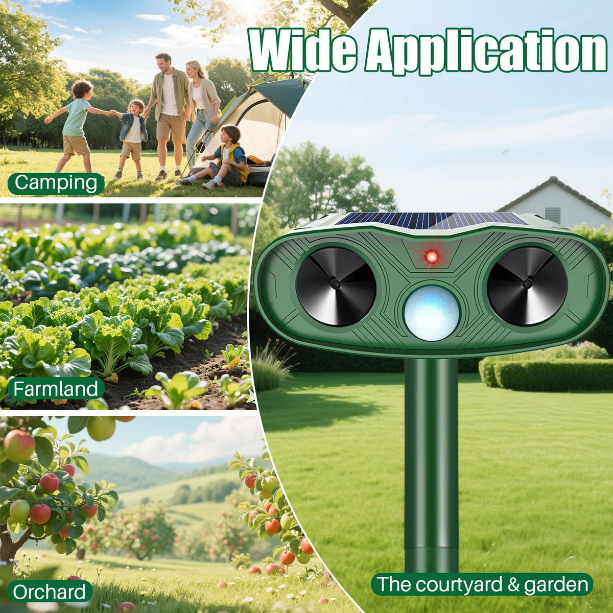 Compact 0.6 lb Jahy2Tech solar unit placed in the garden