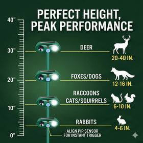 Jahy2Tech Fortress Pro motion-sensor strobe blocks nocturnal visits without effort