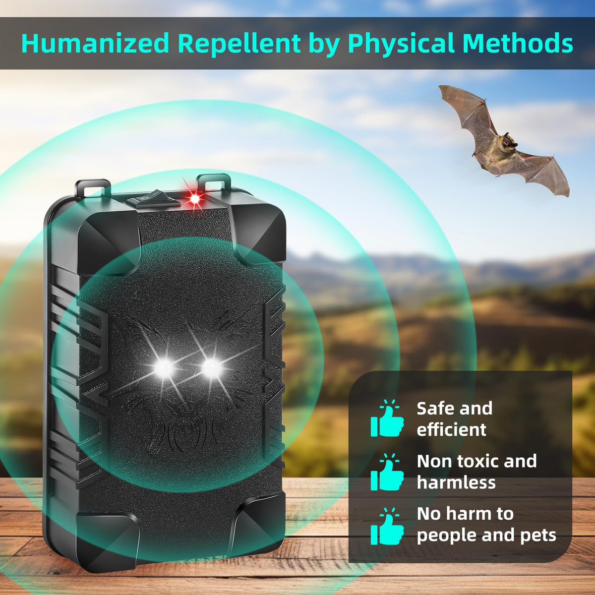 Jahy2Tech device suitable for garages, warehouses, attics and more.