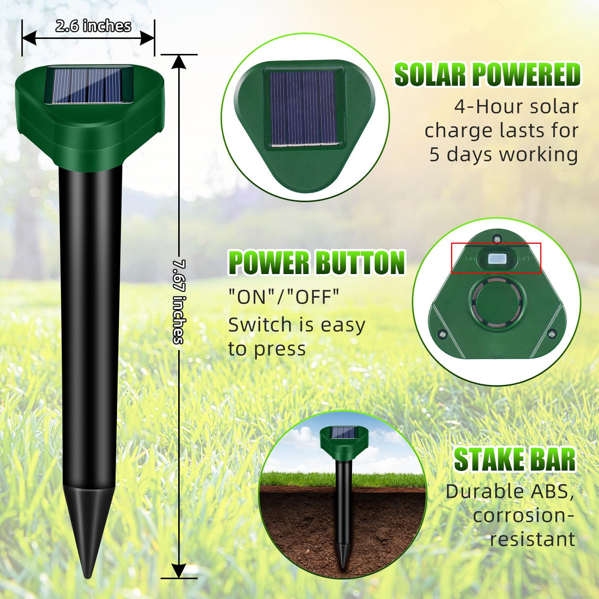 Jahy2Tech lawn and garden installation showing easy stake setup
