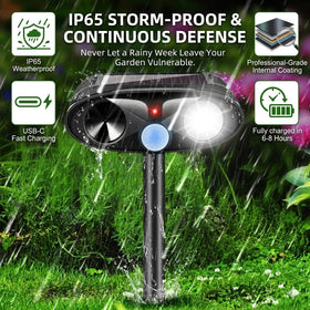 Jahy2Tech night LED strobe deters nocturnal pests effectively