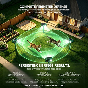 Jahy2Tech Sonic Fortress Pro PIR sensor close-up detects movement for deterrence.