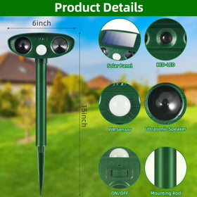 Garden use scene with Jahy2Tech Sonic Fortress Pro deterring intruders