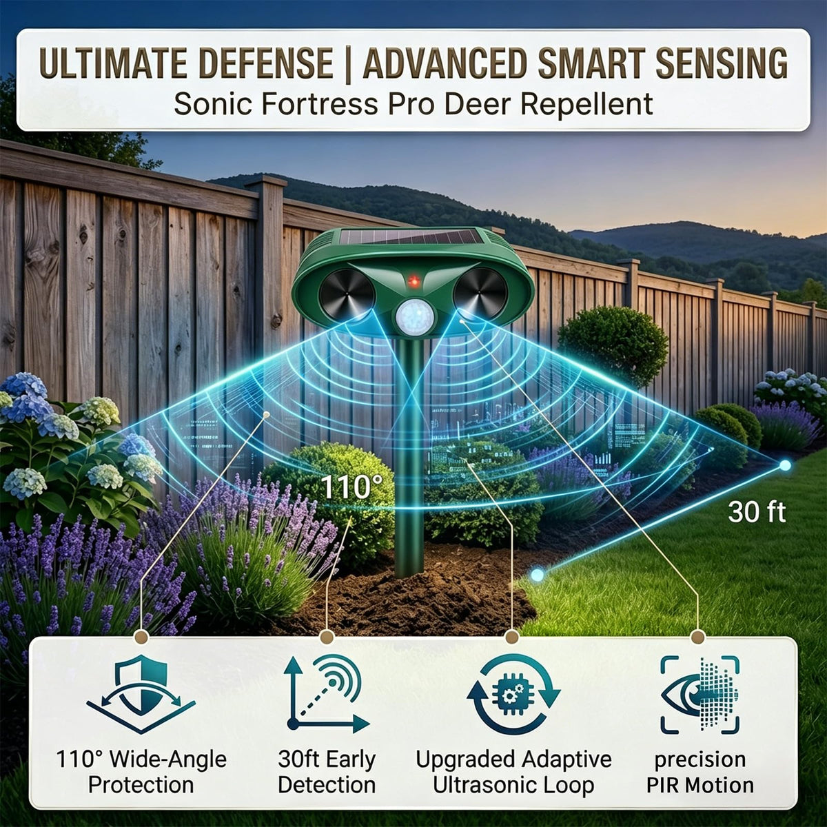 Jahy2Tech Sonic Fortress Pro unit with IP65 weatherproofing endures rain.