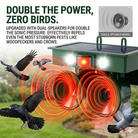 JahyElec 2026 solar deterrent side mount blends with fencing while protecting birds.