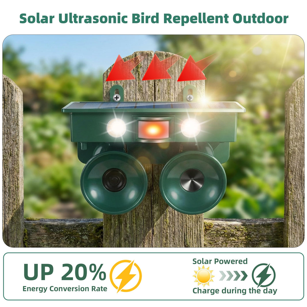 JahyElec 2026 wall-mounted deterrent protects patios and porches without chemicals.
