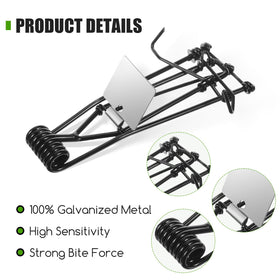 JahyElec galvanized mole trap exterior for tough weather resistance and longevity.