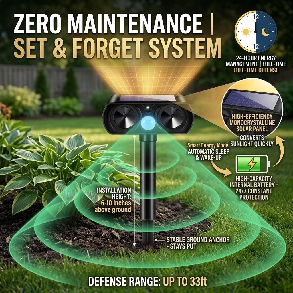 IP65 weatherproof housing ready for all-season outdoor use and harsh weather.