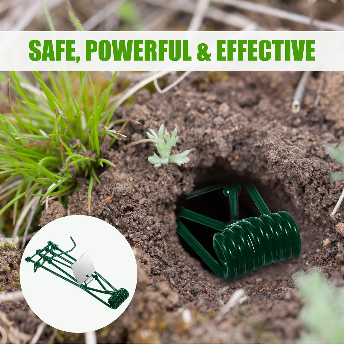 JahyElec mole control outdoor trap simple setup to cover runs and mounds