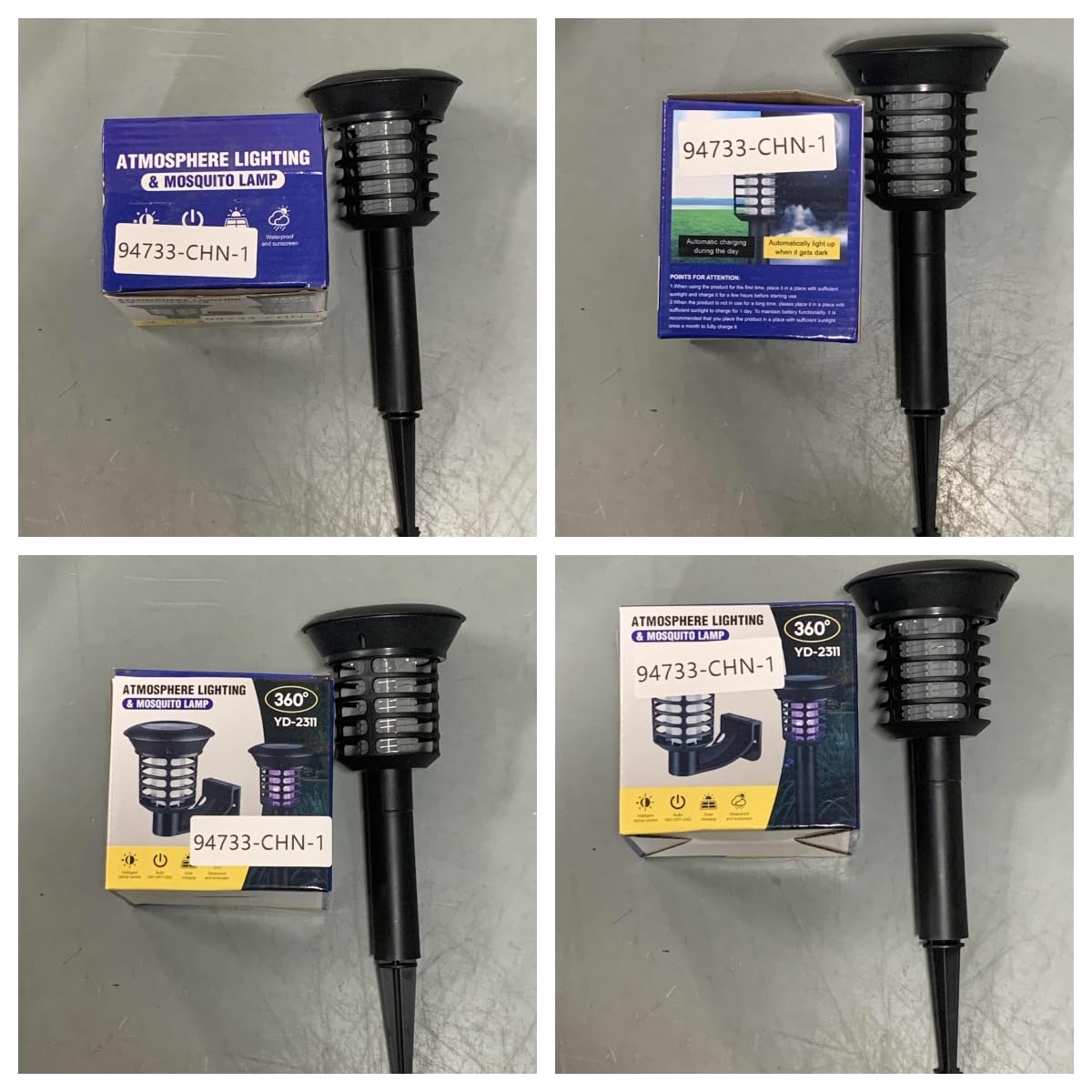 JahyElec four-pack solar bug zappers for full outdoor coverage.