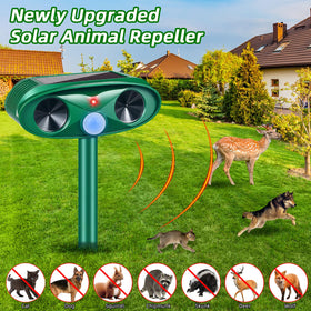 JahyElec Sonic Fortress Pro solar powered unit reduces maintenance while keeping pets safe