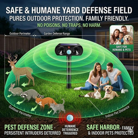 Two-pack cross-fire setup demonstrates dual-unit protection across entry points.