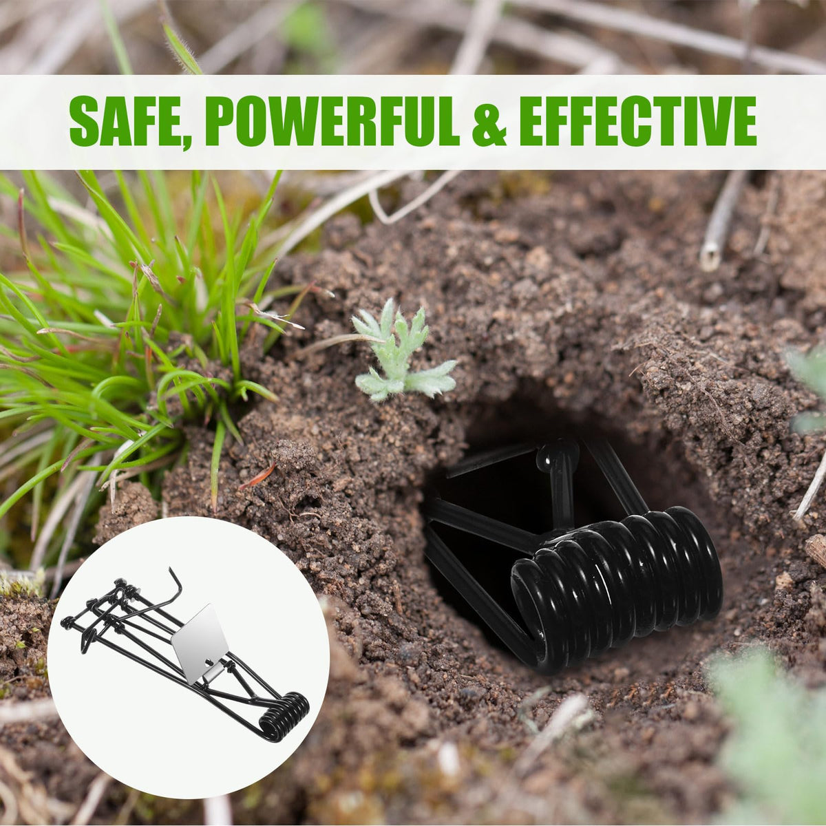 JahyElec weather-resistant trap in a yard, built to last across seasons.