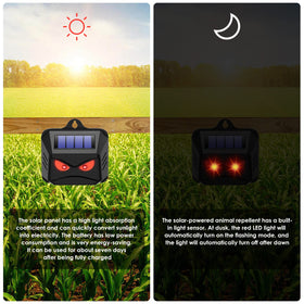 JahyElec wide-coverage deterrent protects large yards, farms, and orchards from wildlife.