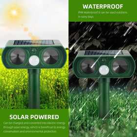 JahyElec LED strobe light increases visibility to scare away intruders.