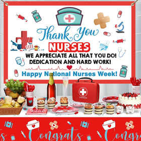 Jailee Nurses Banner heart-rate graphic enhances nurse week photos.